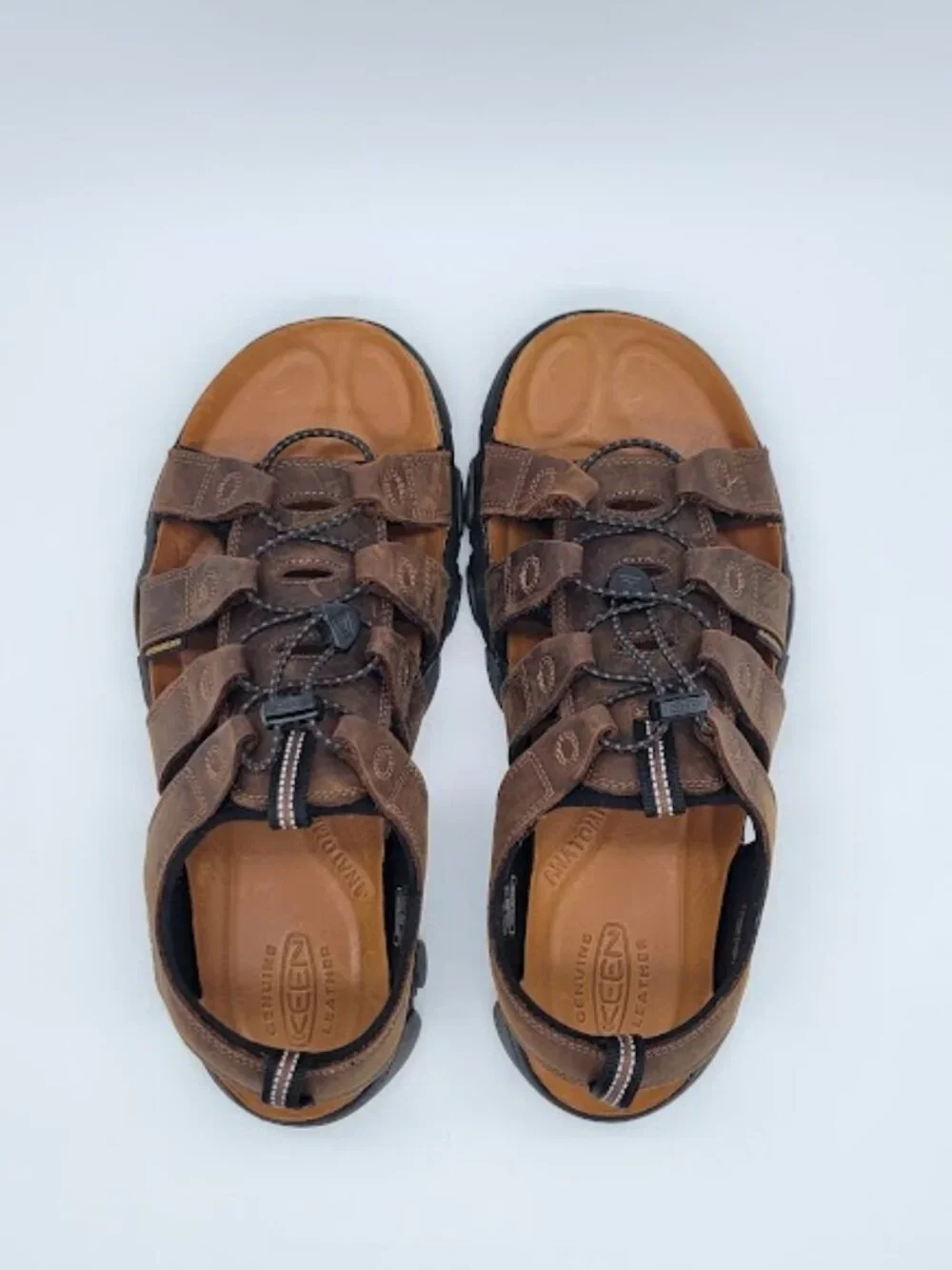 KEEN Men’s Daytona II Brown Leather open-Toe Outdoor Sandals Size 12 NWOB